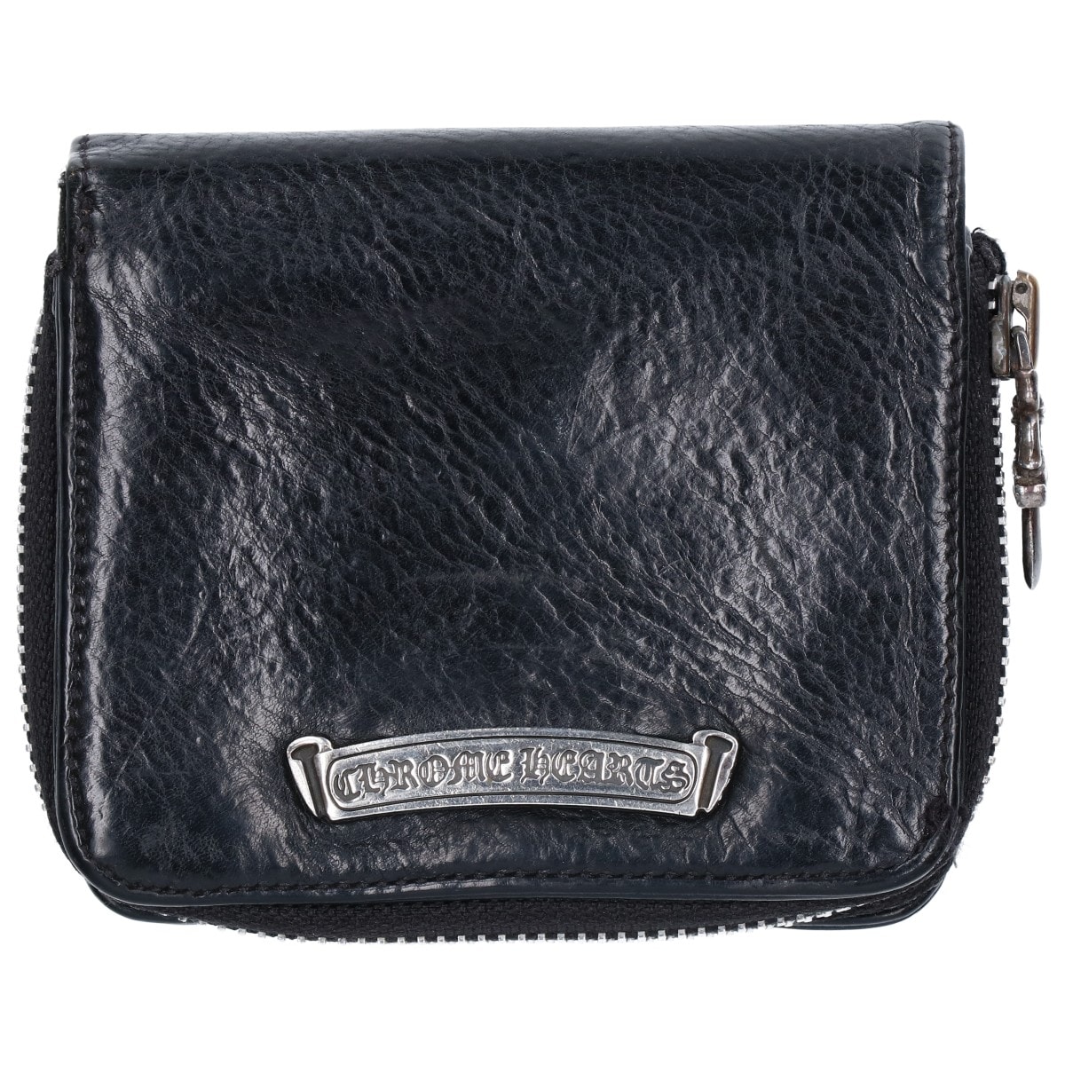 Chrome Hearts Square Zipville Wallet / Leather "Black"