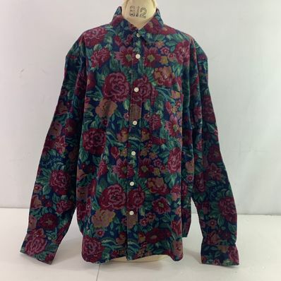 Supreme Digi Floral Corduroy Shirt "Navy"