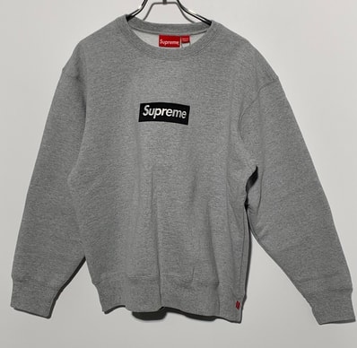Supreme Box Logo Crewneck "Heather Grey" (22FW)