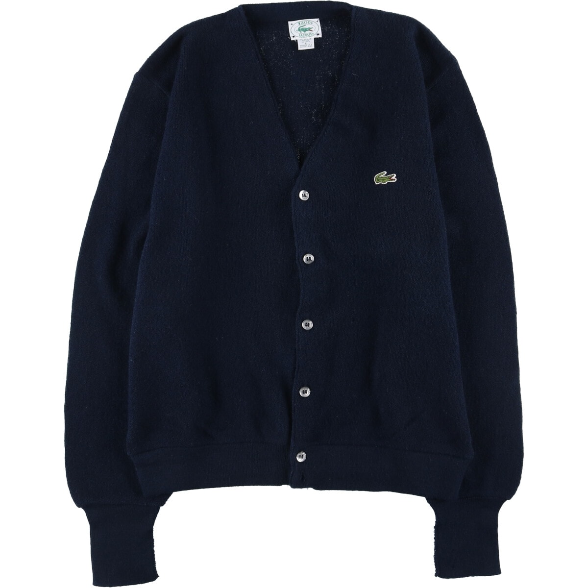 古着 70年代 ラコステ LACOSTE IZOD アクリルニットカーディガン USA製 メンズL相当 ヴィンテージ/eaa546657