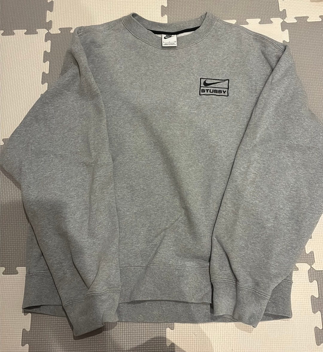 Stussy x Nike Fleece Crew (US Size) "Grey" DO9337-063