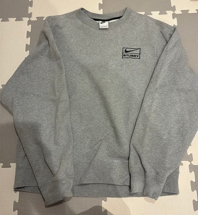 Stussy x Nike Fleece Crew (US Size) "Grey" DO9337-063