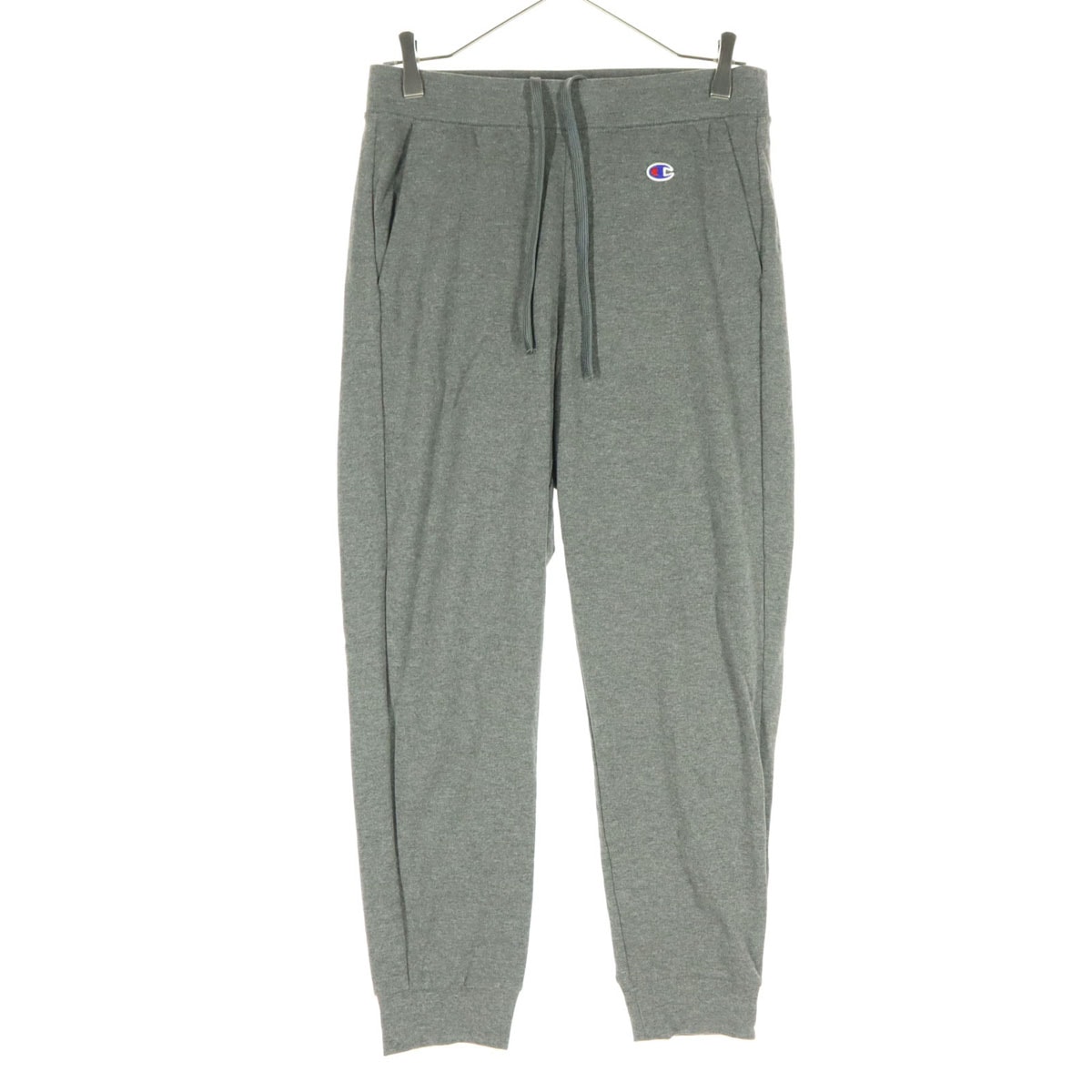 美品 Champion チャンピオン ワンポイントロゴ ロングパンツ M グレー