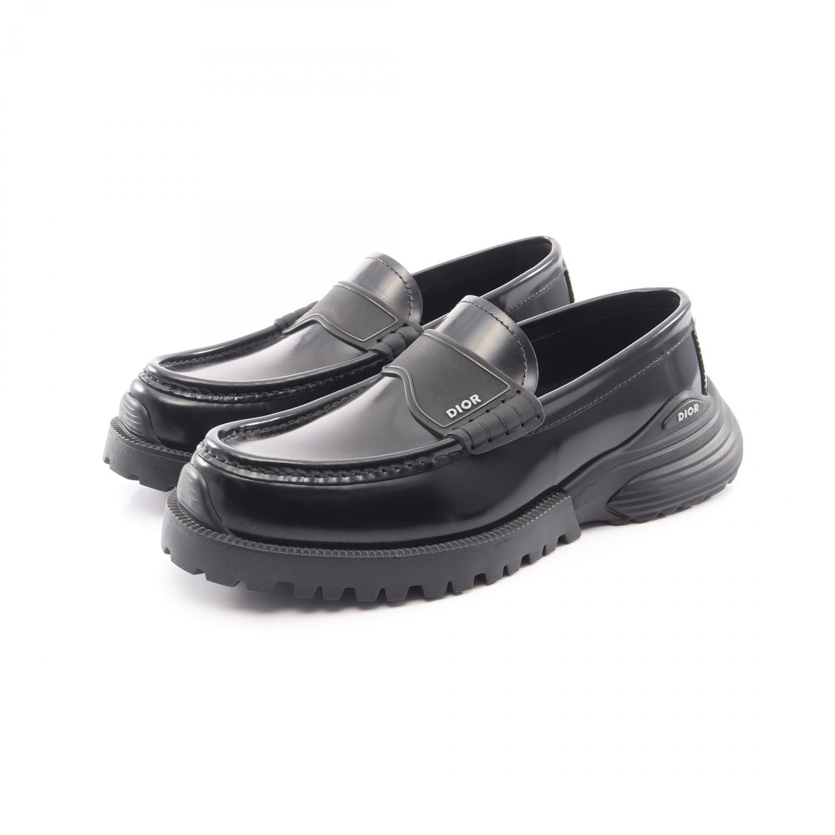 ディオール Dior Dior Boy ディオールボーイ ローファー 靴 レザー メンズ ブラック系 【中古】