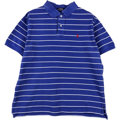 古着 ラルフローレン Ralph Lauren POLO RALPH LAUREN 半袖 ボーダー ポロシャツ メンズL相当/eaa620985