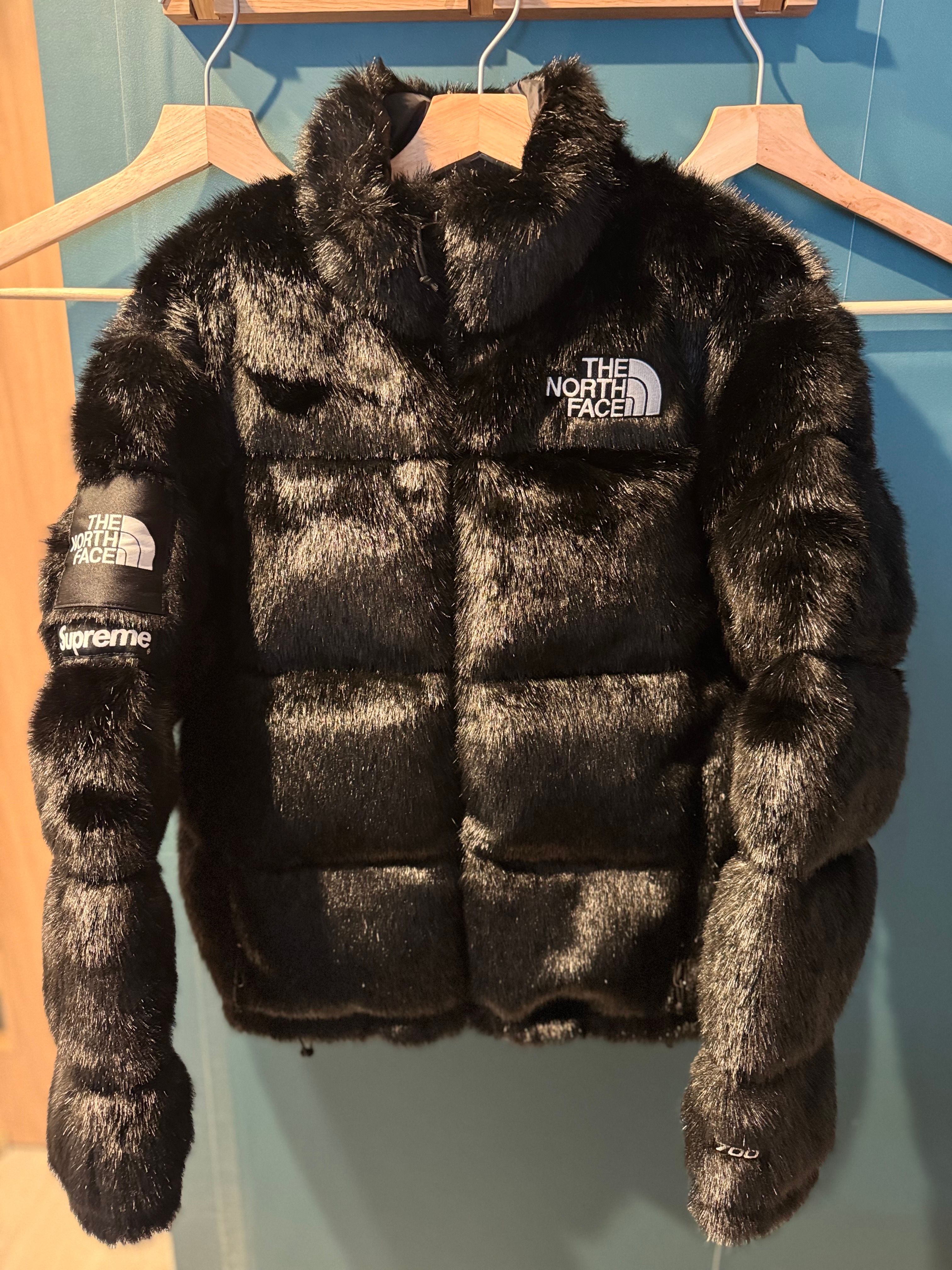 Supreme x The North Face Faux Fur Nuptse Jacket "Black"
