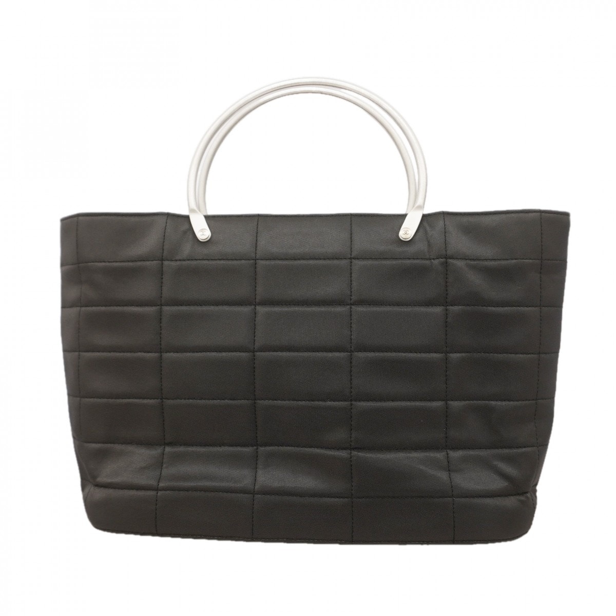 ★最終価格【6gc3141-k】シャネル ハンドバッグ チョコバー ナイロン ブラック シルバー金具【中古】レディース