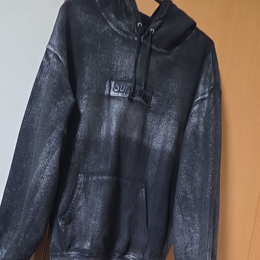 Supreme x MM6 Maison Margiela Foil Box Logo Hooded Sweatshirt "Black"
