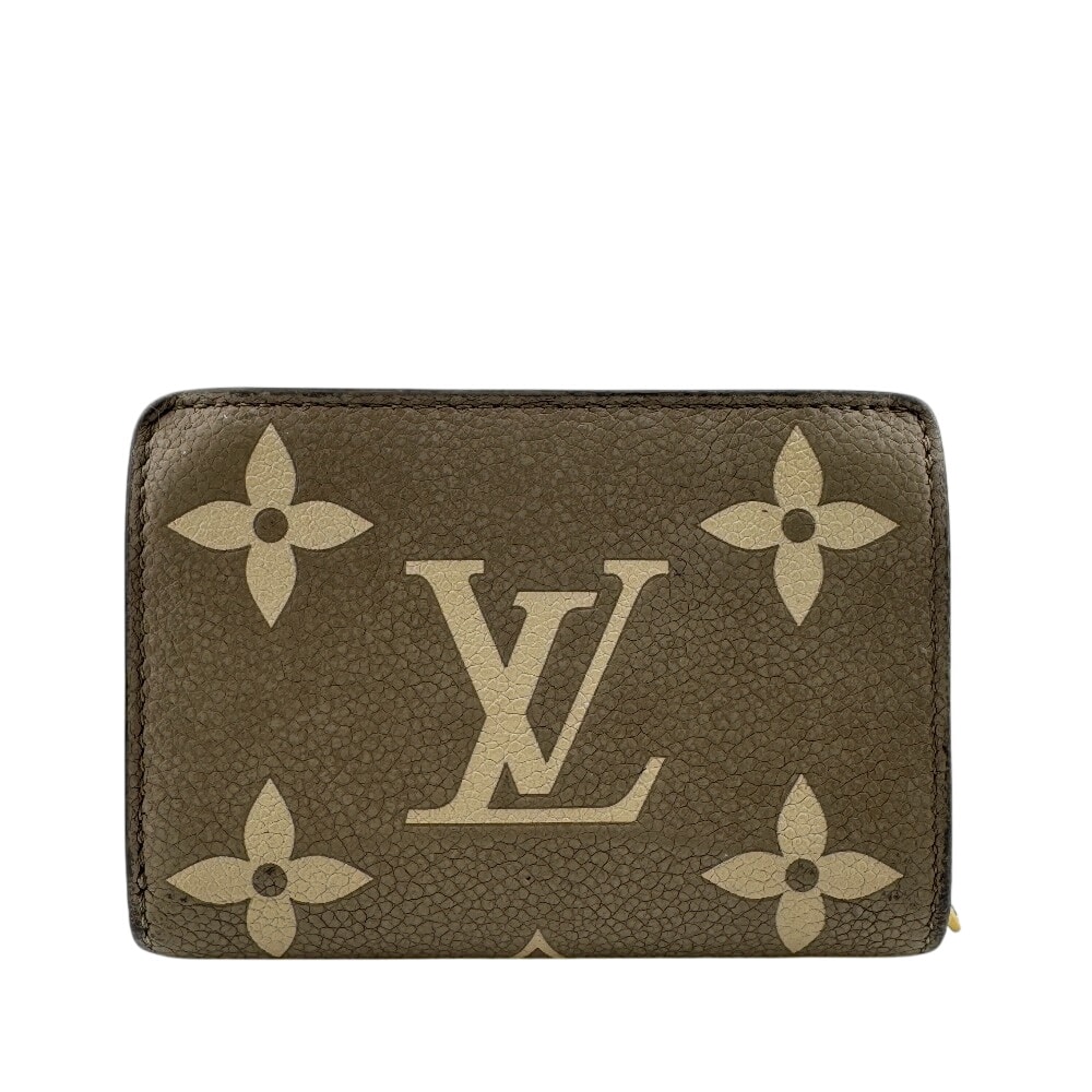 ルイヴィトン LOUIS VUITTON 二つ折り財布 バイカラー モノグラム アンプラント ポルトフォイユ クレア コンパクトウォレット M82370 トゥルトレール