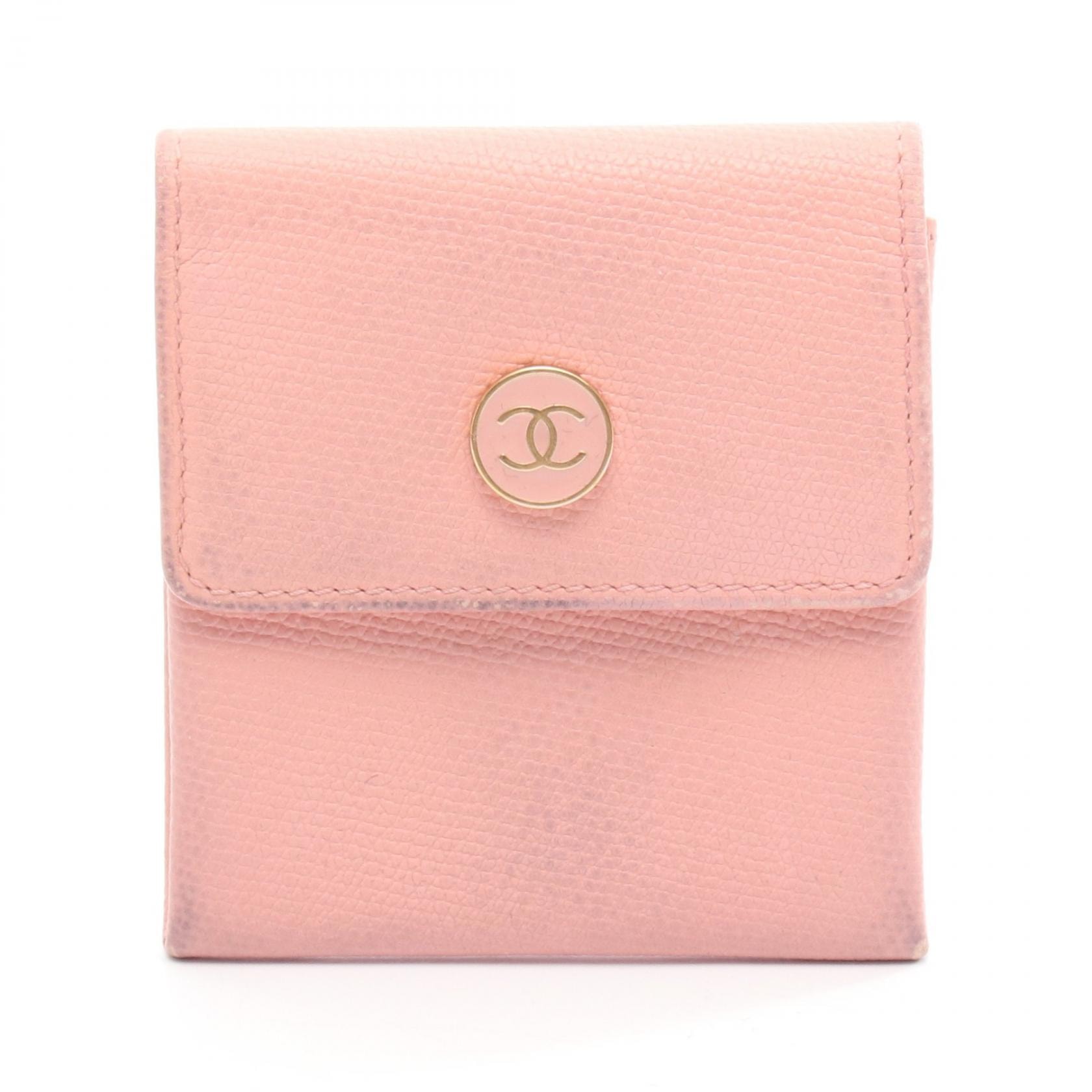 シャネル CHANEL ココボタン コインケース 財布 レザー レディース ピンク系 【中古】