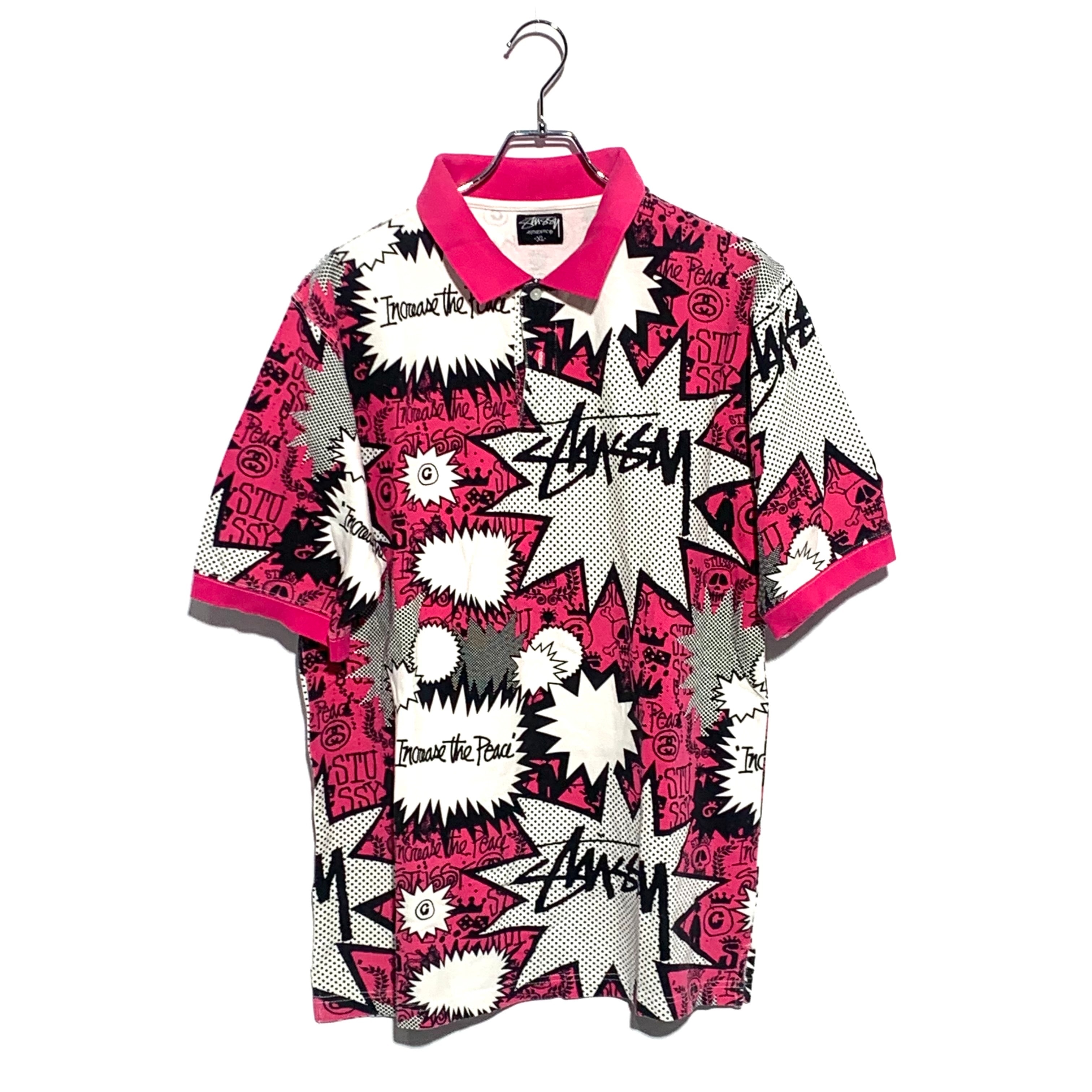 STUSSY POP SHOUT POLO pink