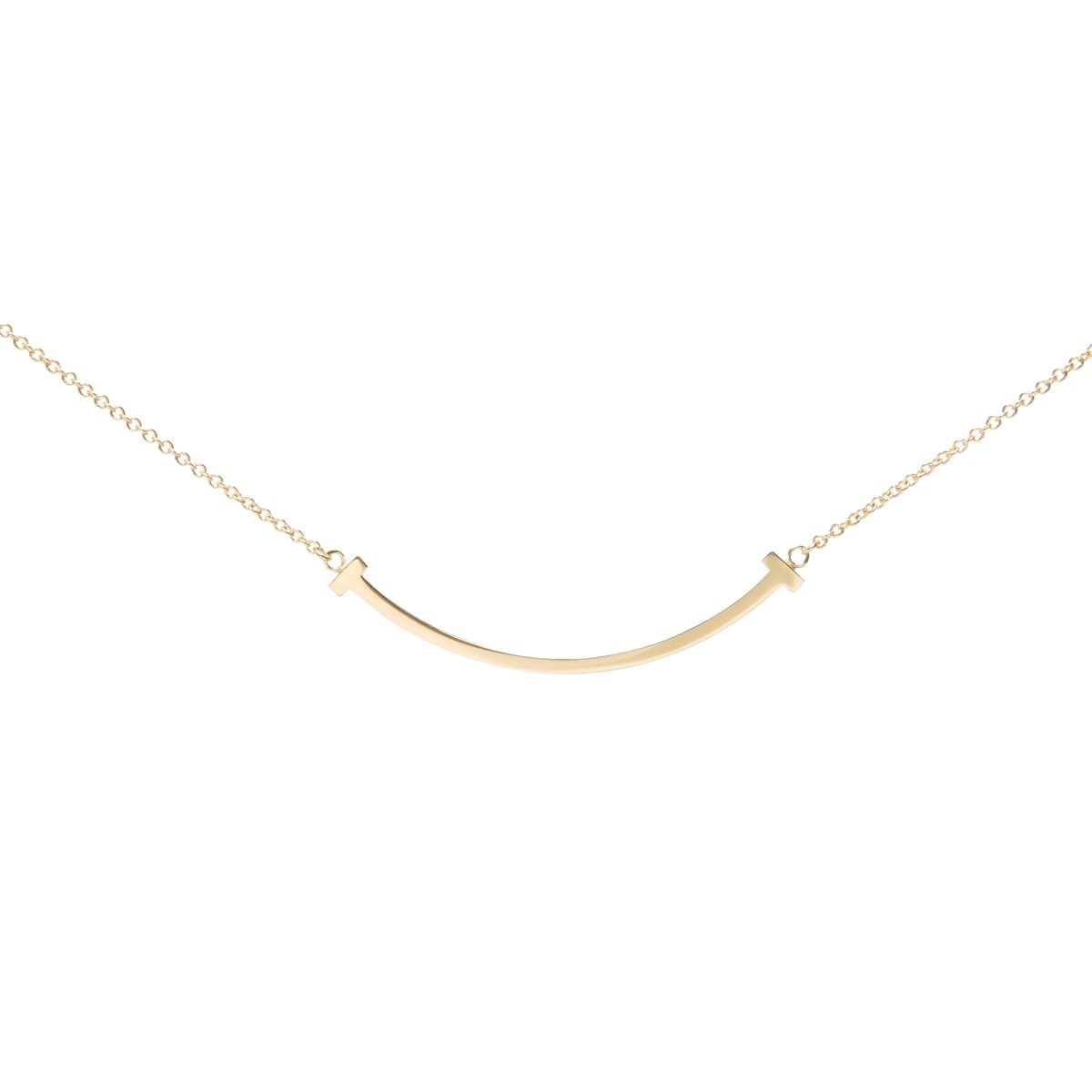 ティファニー TIFFANY&Co. Au750 T スマイル ネックレス【中古】