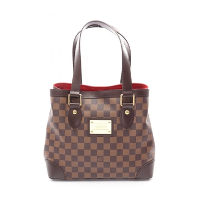 ルイ・ヴィトン LOUIS VUITTON ハムステッドPM ダミエエベヌ トートバッグ バッグ PVCコーティングキャンバス レザー ダミエ エベヌ レディース ブラウン系 N51205 【中古】