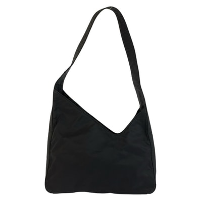 PRADA プラダ テスート 三角ロゴプレート ブラック 黒 ナイロン ショルダーバッグ 603204 【中古】