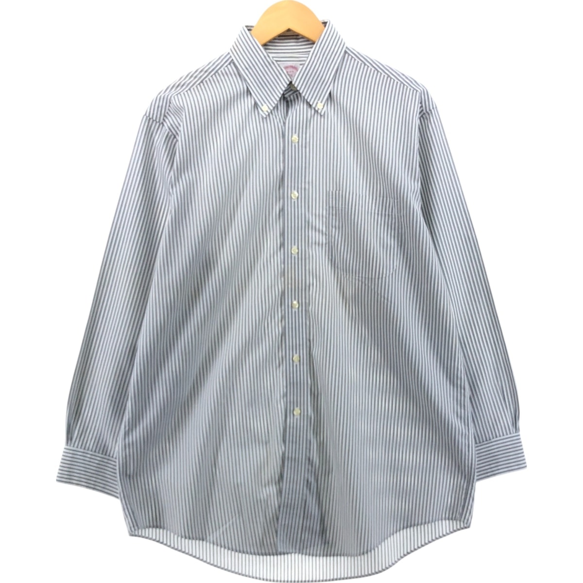 古着 ブルックスブラザーズ Brooks Brothers 346 長袖 ボタンダウンストライプシャツ メンズL相当/eaa564145