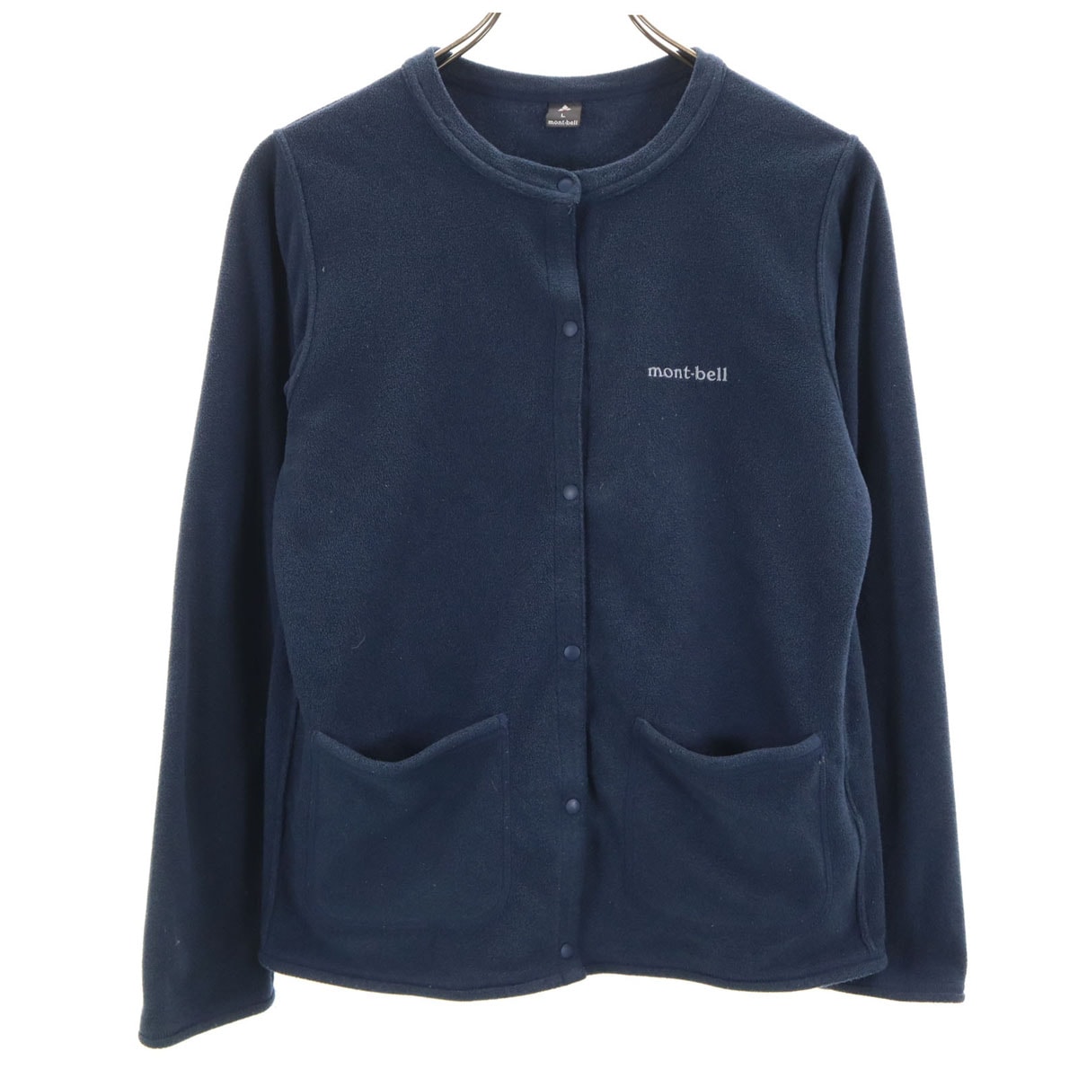 mont-bell モンベル 長袖 シャミース フリース カーディガン L ネイビー アウトドア