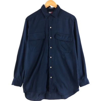 古着 トミーヒルフィガー TOMMY HILFIGER 長袖 レーヨンシャツ メンズS相当/eaa527055
