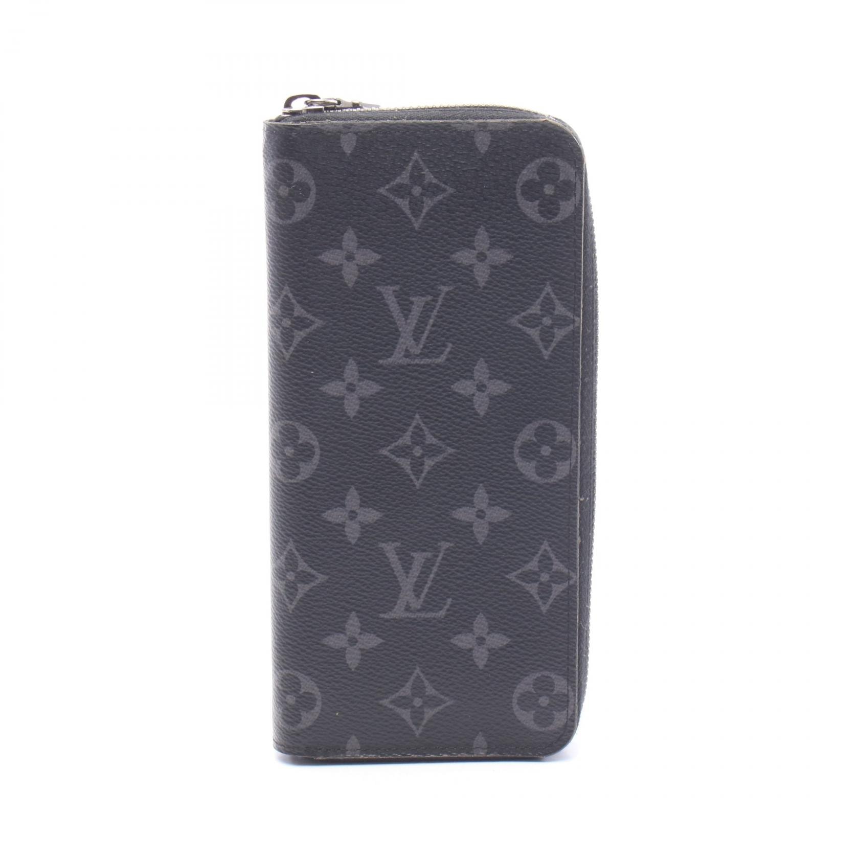 ルイ・ヴィトン LOUIS VUITTON ジッピーウォレット ヴェルティカル モノグラムエクリプス ラウンド長財布 財布 レザー PVC メンズ ブラック系 M62295 【中古】