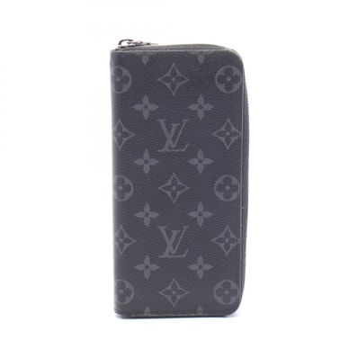 ルイ・ヴィトン LOUIS VUITTON ジッピーウォレット ヴェルティカル モノグラムエクリプス ラウンド長財布 財布 レザー PVC メンズ ブラック系 M62295 【中古】