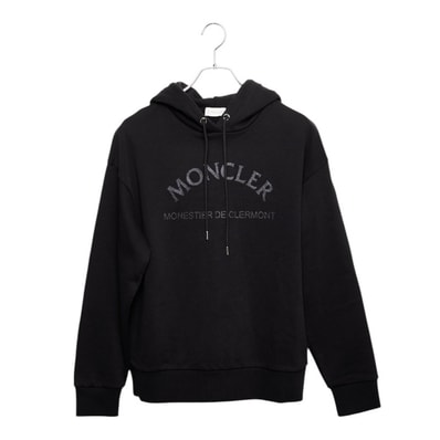 モンクレール FELPA CON CAPPUCCIO プルオーバー パーカー サイズXS ブラック コットン ナイロン メンズ MONCLER 【中古】