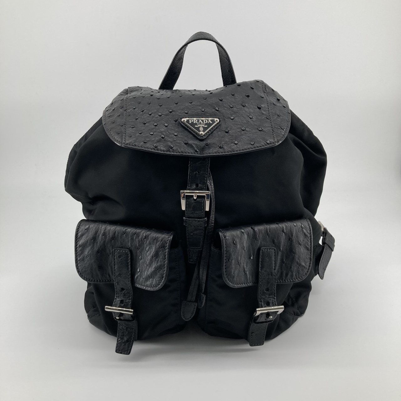 PRADA(プラダ) テスートナイロン トライアングルロゴ 1BZ811 リュック・デイパック ブラック