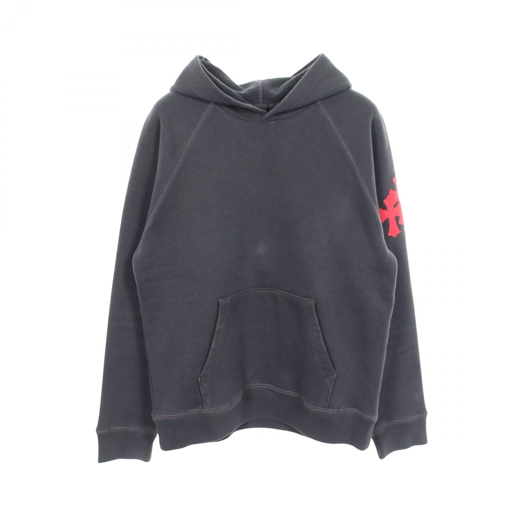 クロムハーツ CHROME HEARTS Y NOT クロスパッチ パーカー 衣料品 トップス コットン メンズ グレー系 【中古】