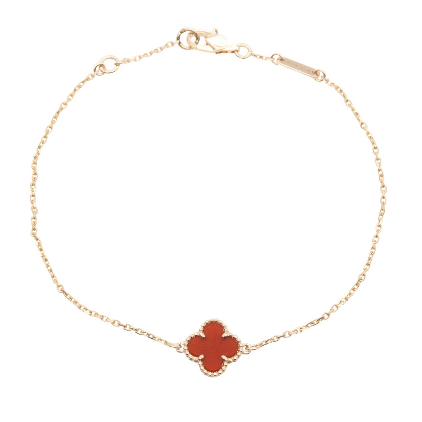 ヴァンクリーフ&アーペル Van Cleef & Arpels スウィートアルハンブラ カーネリアン ネックレス ブレスレット アクセサリー K18PG(ピンクゴールド) カーネリアン レディース ゴールド系 / レッド系 VCARN59K00