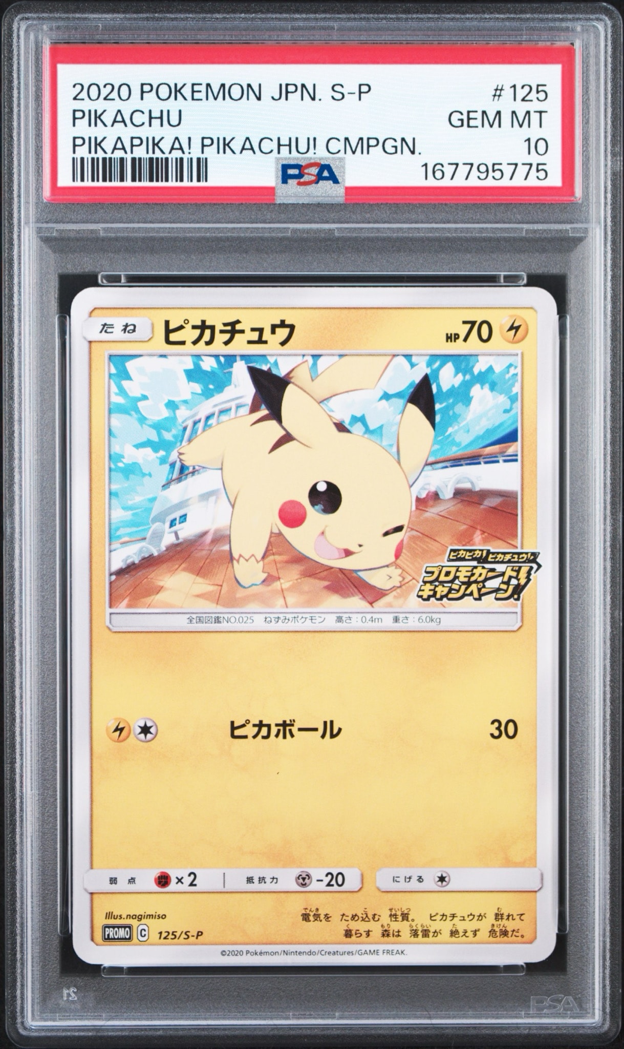 Pikachu : PROMO P [S-P 125](Pika! Pika! Pikachu! Promotion Card Campaign)