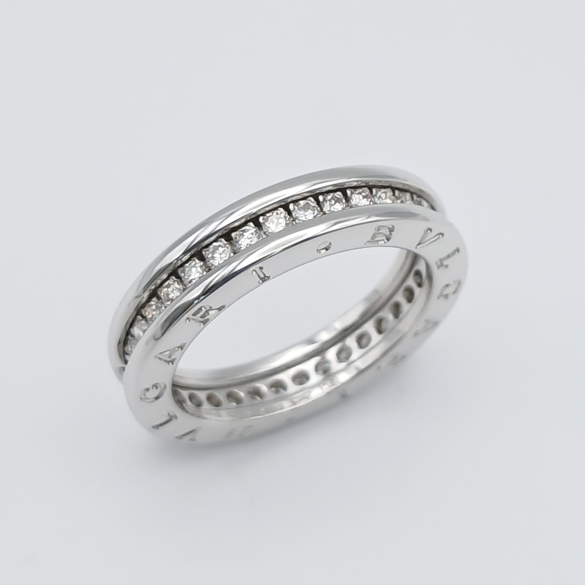 【値下げ】BVLGARI ブルガリ B-ZERO Diamond 750WG XS 55 リング・指輪 AN850656 K18ホワイトゴールド ホワイトゴールド  レディース【中古】