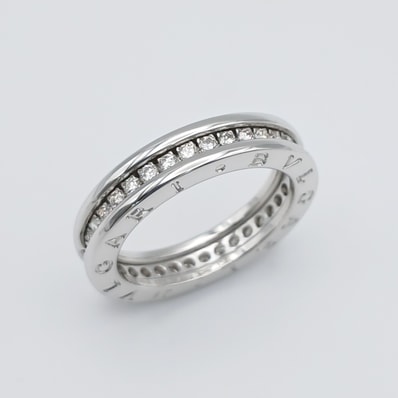 【値下げ】BVLGARI ブルガリ B-ZERO Diamond 750WG XS 55 リング・指輪 AN850656 K18ホワイトゴールド ホワイトゴールド レディース【中古】