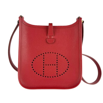 エルメス HERMES ショルダーバッグ エヴリンTPM ヴォーエプソン レッド レディース【中古】 z10022