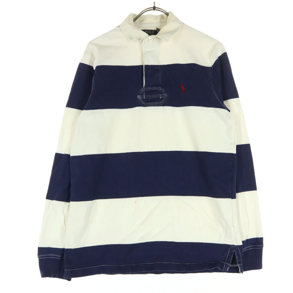 POLO RALPH LAUREN ポロラルフローレン ワンポイントロゴ 長袖 ラガーシャツ S ネイビー