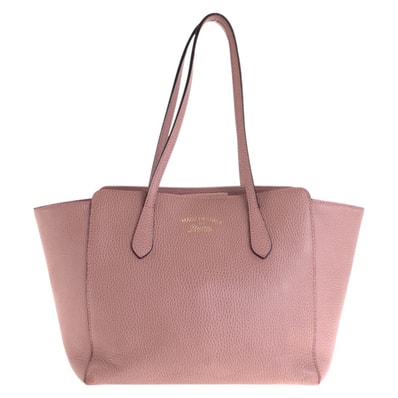 GUCCI グッチ スウィング ピンク レザー トートバッグ ショルダーバッグ 600586 【中古】