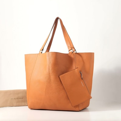 ■美品■BURBERRY バーバリー トートバッグ リバーシブル ロゴ レザー 鞄 ブランド古着【中古】20251202/RA6628