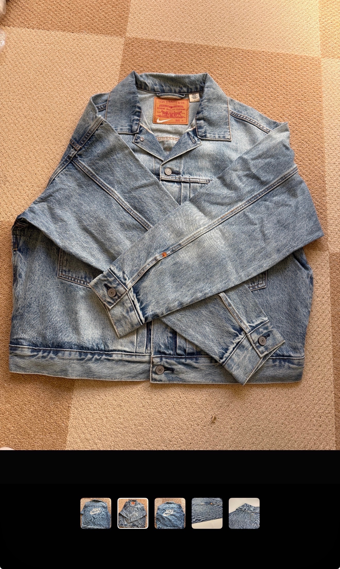 LEVI'S x Nike Denim Trucker Jacket "Light Indigo" 002TM-0000