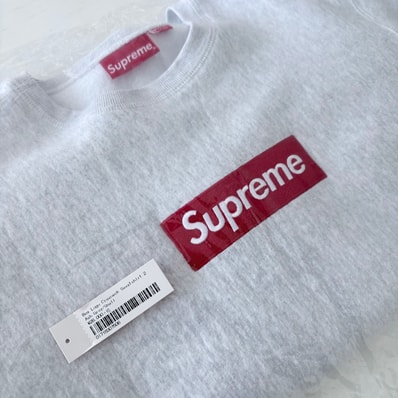 Supreme Box Logo Crewneck Sweatshirt "Ash Grey" (18FW)