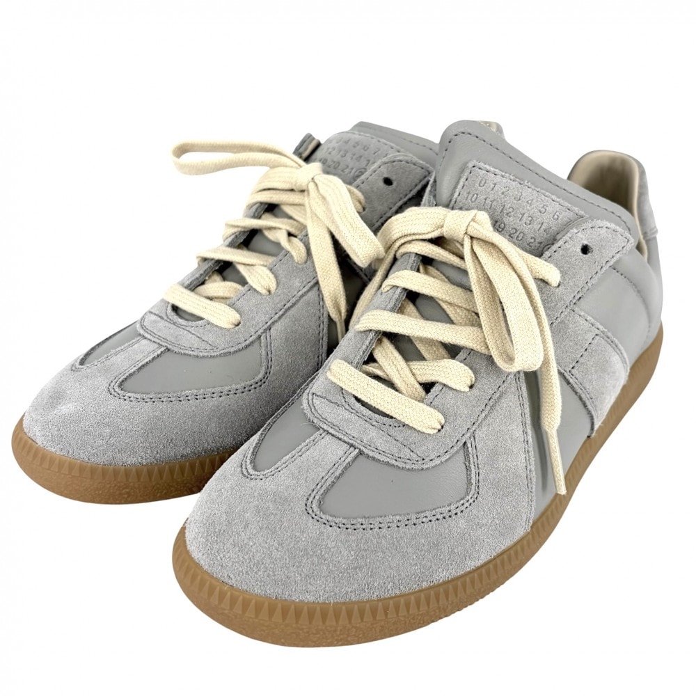 MAISON MARGIELA メゾンマルジェラ スニーカー メゾンマルジェラ Maison Margiela レプリカ 靴 36 1/2サイズ 約23.5cm スウェード レザー ラバー グレー レディース 美品【中古品】