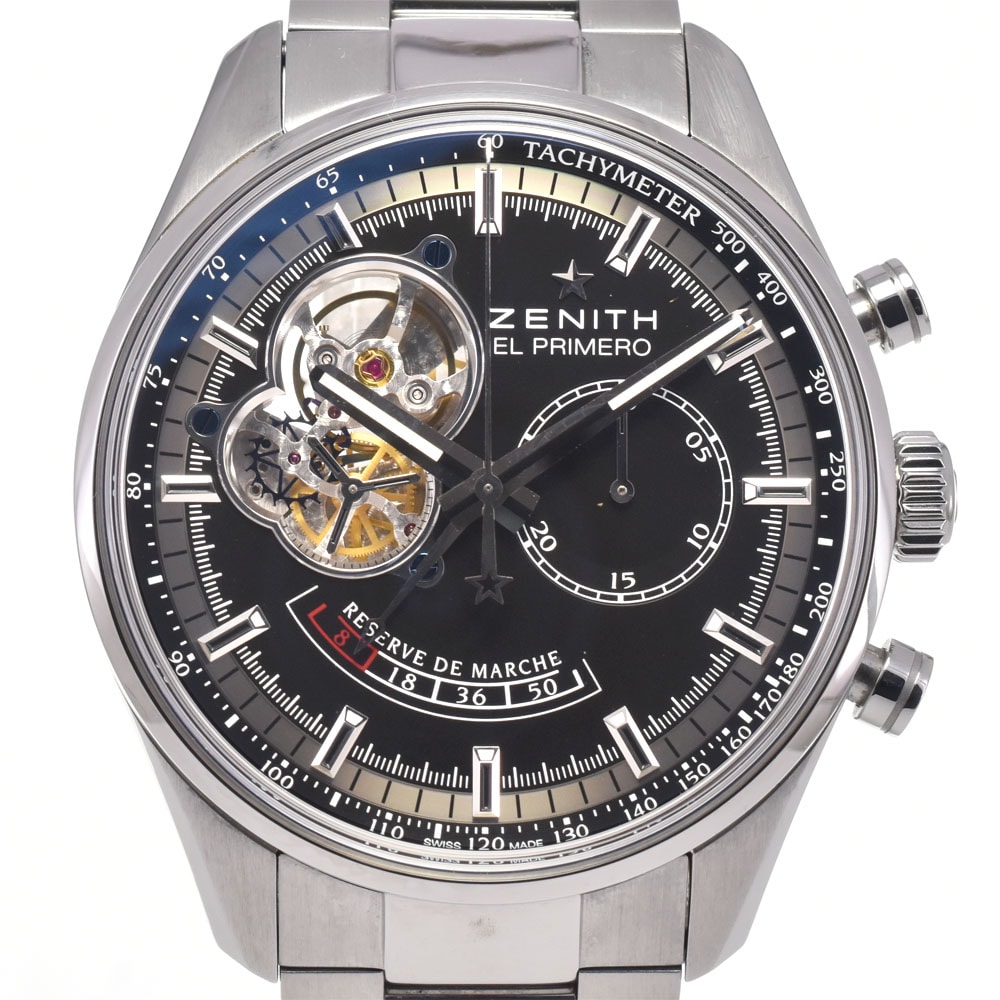 ゼニス ZENITH 03.2080.4021 クロノマスター オープン エルプリメロ パワーリザーブ 自動巻き メンズ 良品 箱付き 腕時計 G#147555
