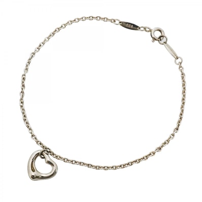 【6jdb0362-k】ティファニー ブレスレット オープンハート シルバー925【中古】レディース