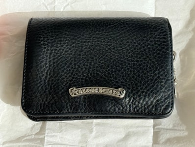 インボイス原本 【美品】クロムハーツ CHROME HEARTS ウォレット 財布 JOEY ジョーイ ブラック