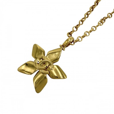 CHANEL シャネル ネックレス ココマーク ロングネックレス ペンダント アクセサリー フラワーモチーフ GP 96P ゴールド レディース 約82.6g 美品 1996年【中古品】