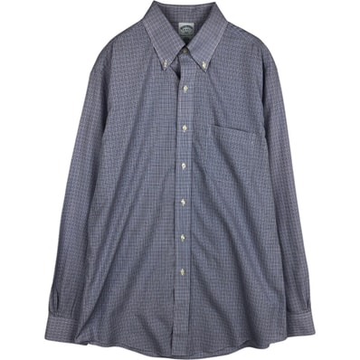 古着 ブルックスブラザーズ Brooks Brothers 346 長袖 ボタンダウンチェックシャツ メンズL相当/eaa635627
