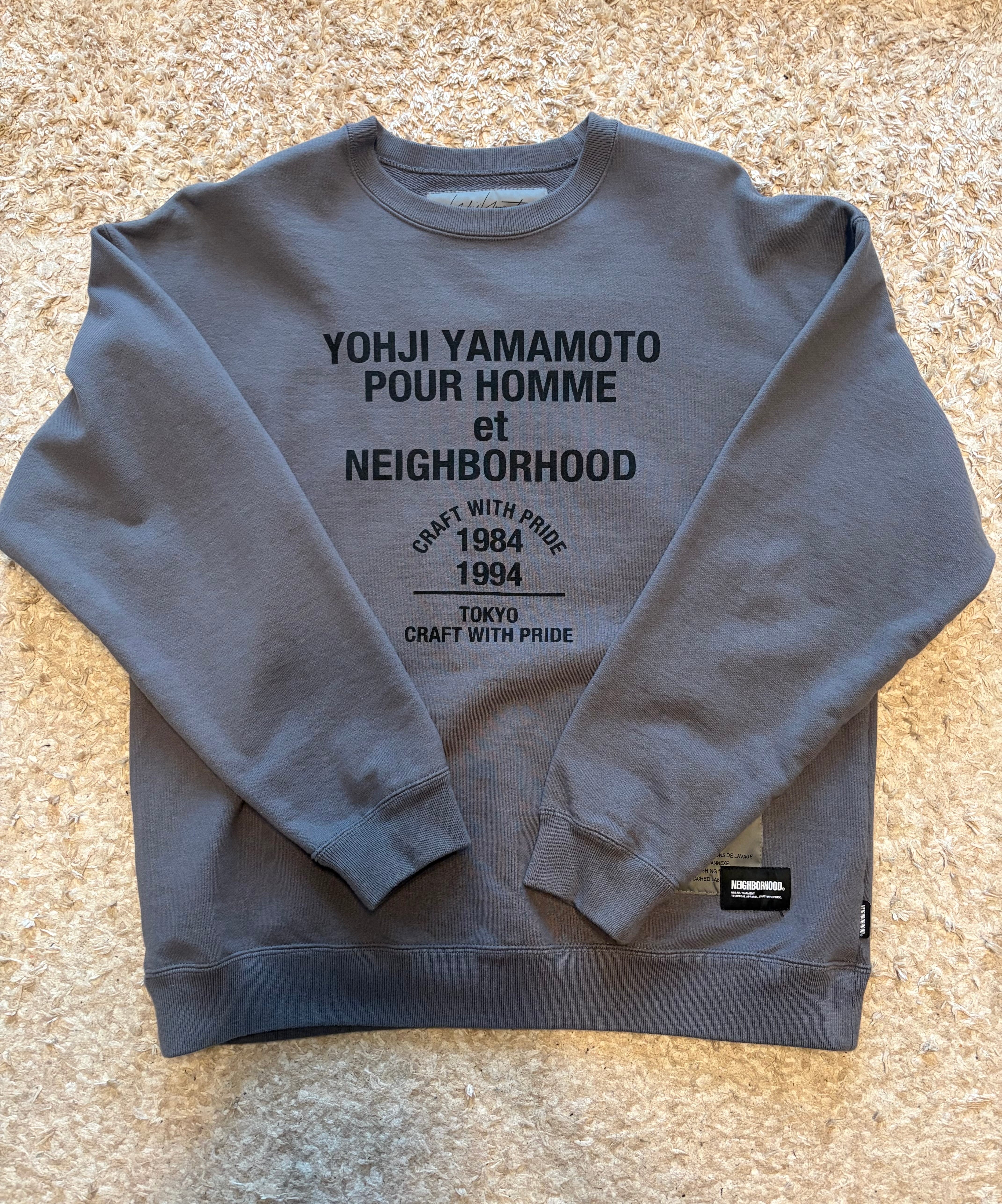 ヨウジヤマモト プールオム x ネイバーフッド スウェットシャツ LS "グレー"