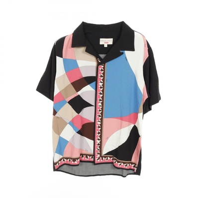 シュプリーム Supreme Supreme × EMILIO PUCCI S/S Shirt 衣料品 トップス レーヨン メンズ ブラック系 / マルチカラー 【中古】