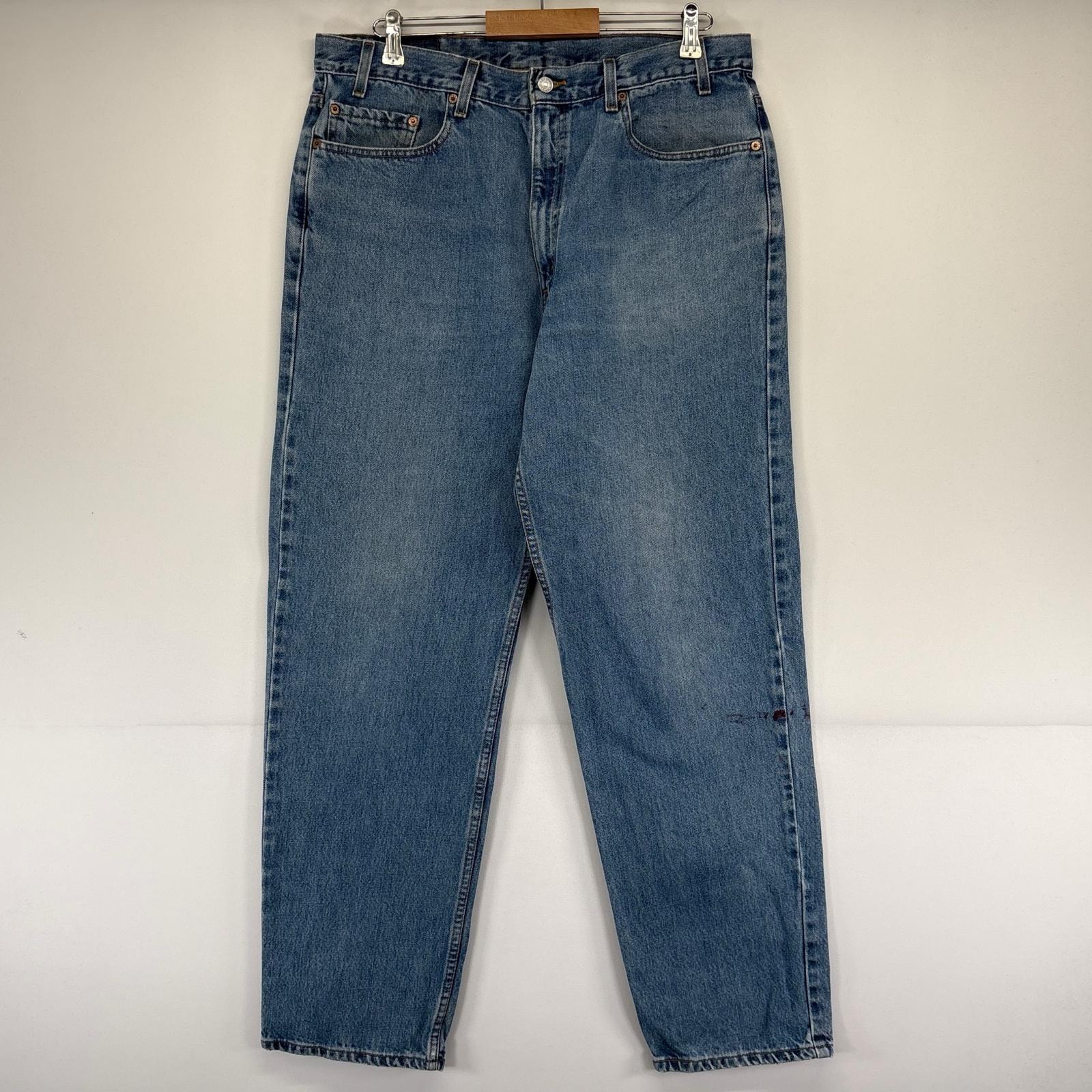 古着 リーバイス Levi's デニム パンツ 550 テーパード バギー 大きいサイズ Gパン W38×L32  ブルー系 メンズ