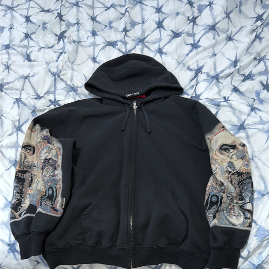 Supreme x Michael Jackson Dangerous Zip Up Hooded Sweatshirt "Black"