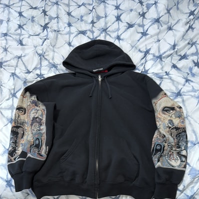 Supreme x Michael Jackson Dangerous Zip Up Hooded Sweatshirt "Black"