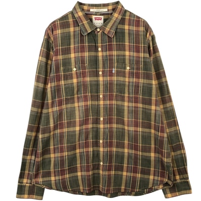 古着 リーバイス Levi's STANDARD FIT 長袖 コットンチェックシャツ メンズXXL相当/eaa622283