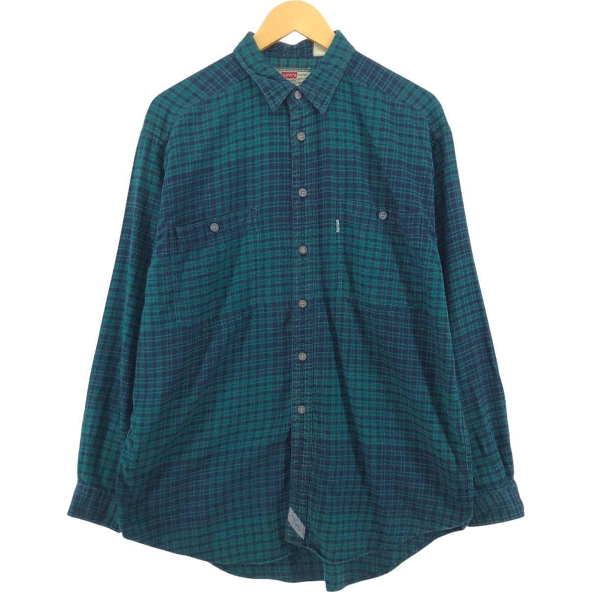 古着 90年代 リーバイス Levi's 長袖 フランネルチェックシャツ メンズL相当 ヴィンテージ/eaa548576