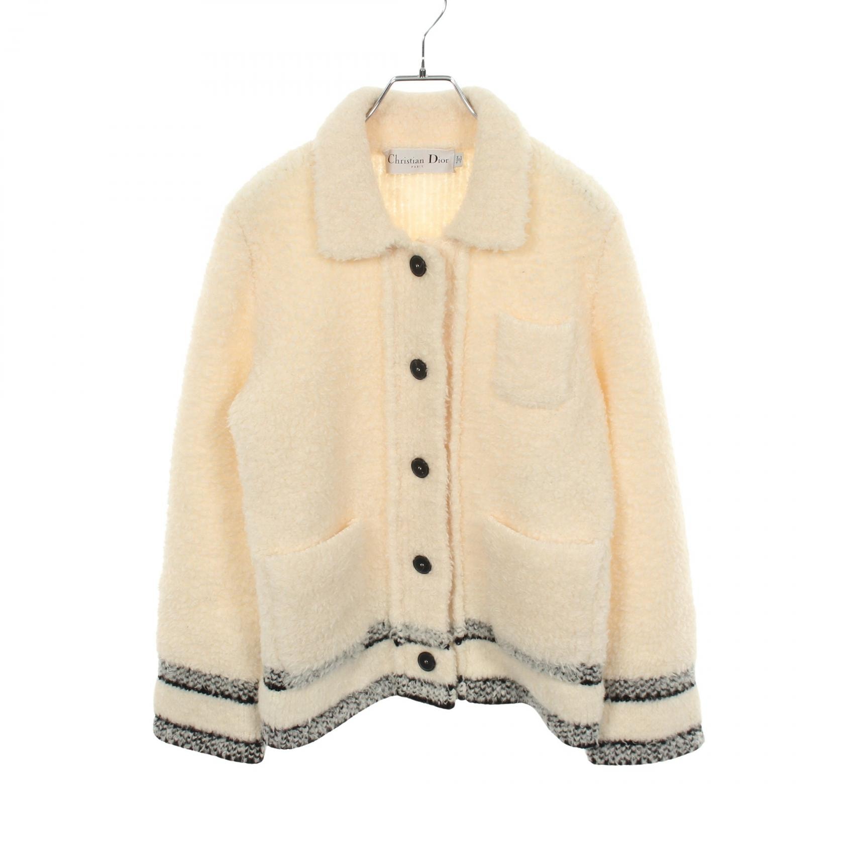 ディオール Dior Caro ニット 衣料品 アウター ウール レディース アイボリー系 / ブラック系 【中古】